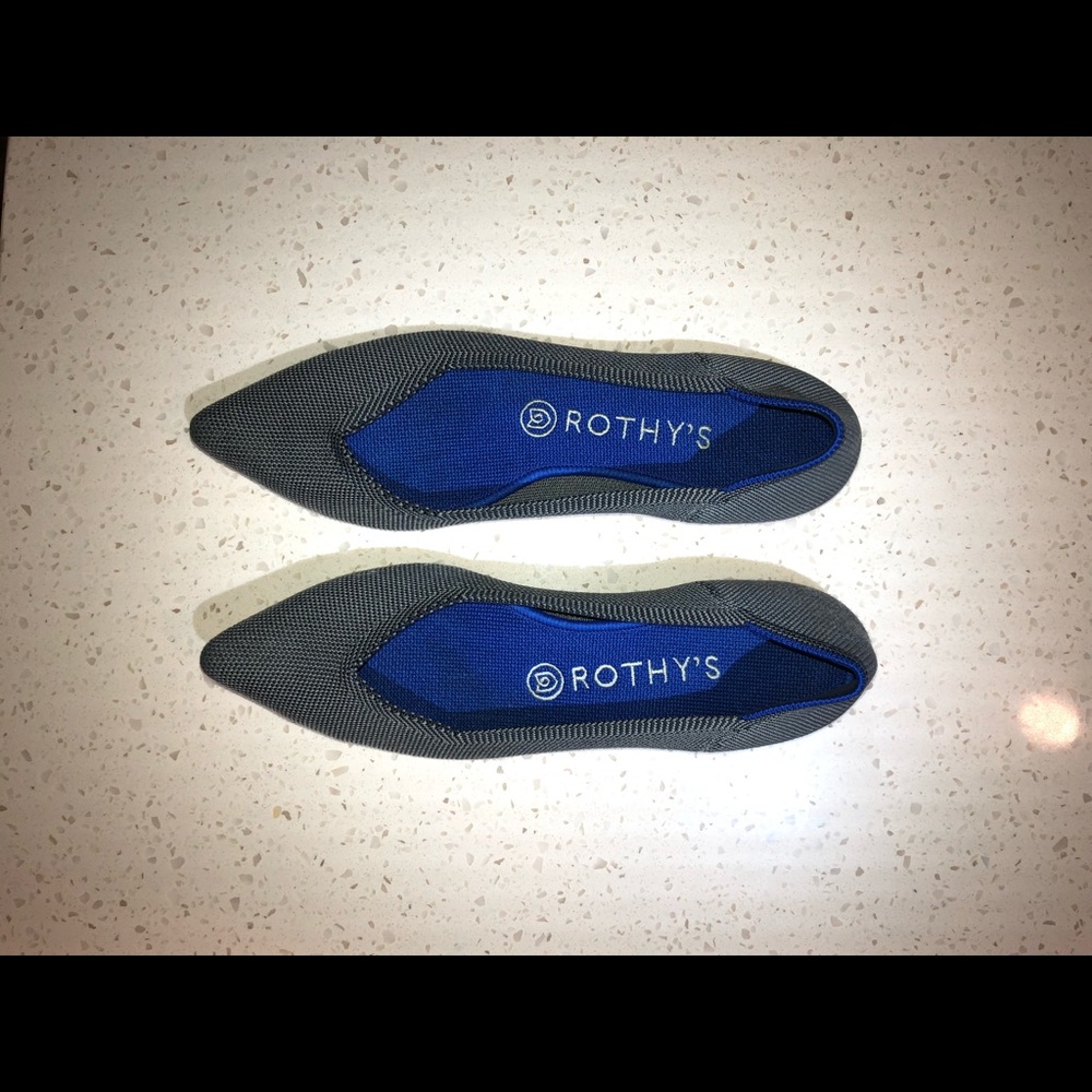 Rothy’s flats “the point” cloud grey size 8